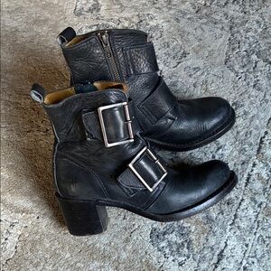 Frye Buckle Ankle Boots